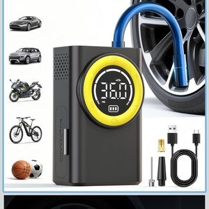 Tire inflator portable air compressor